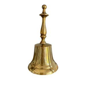 Vintage Brass Hand Bell School Bell, Dinner, Wedding Hand Bell